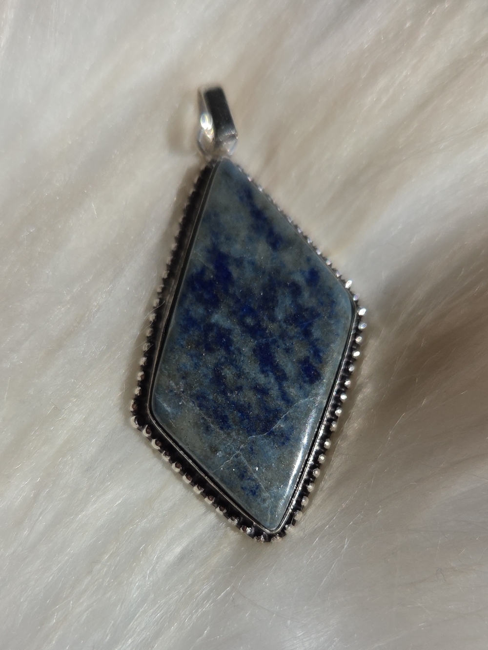 Lapis Lazuli Silver Plated 925 Gemstone Necklace Pendant